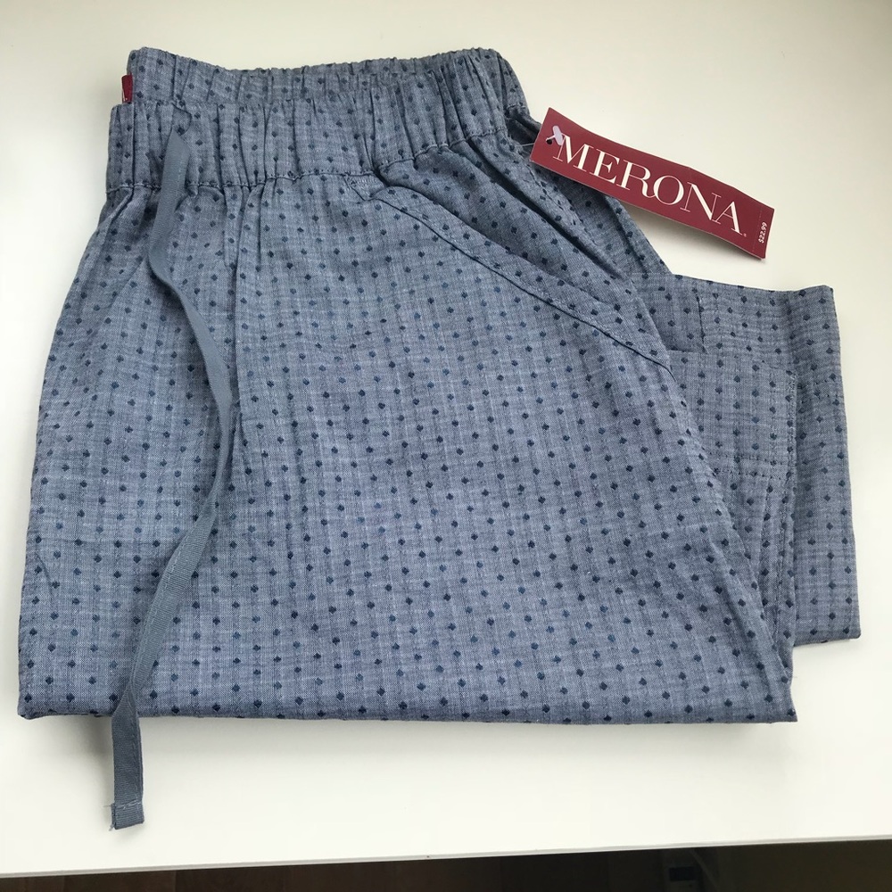 Merona Polka Dot Blue Drawstring Skirt